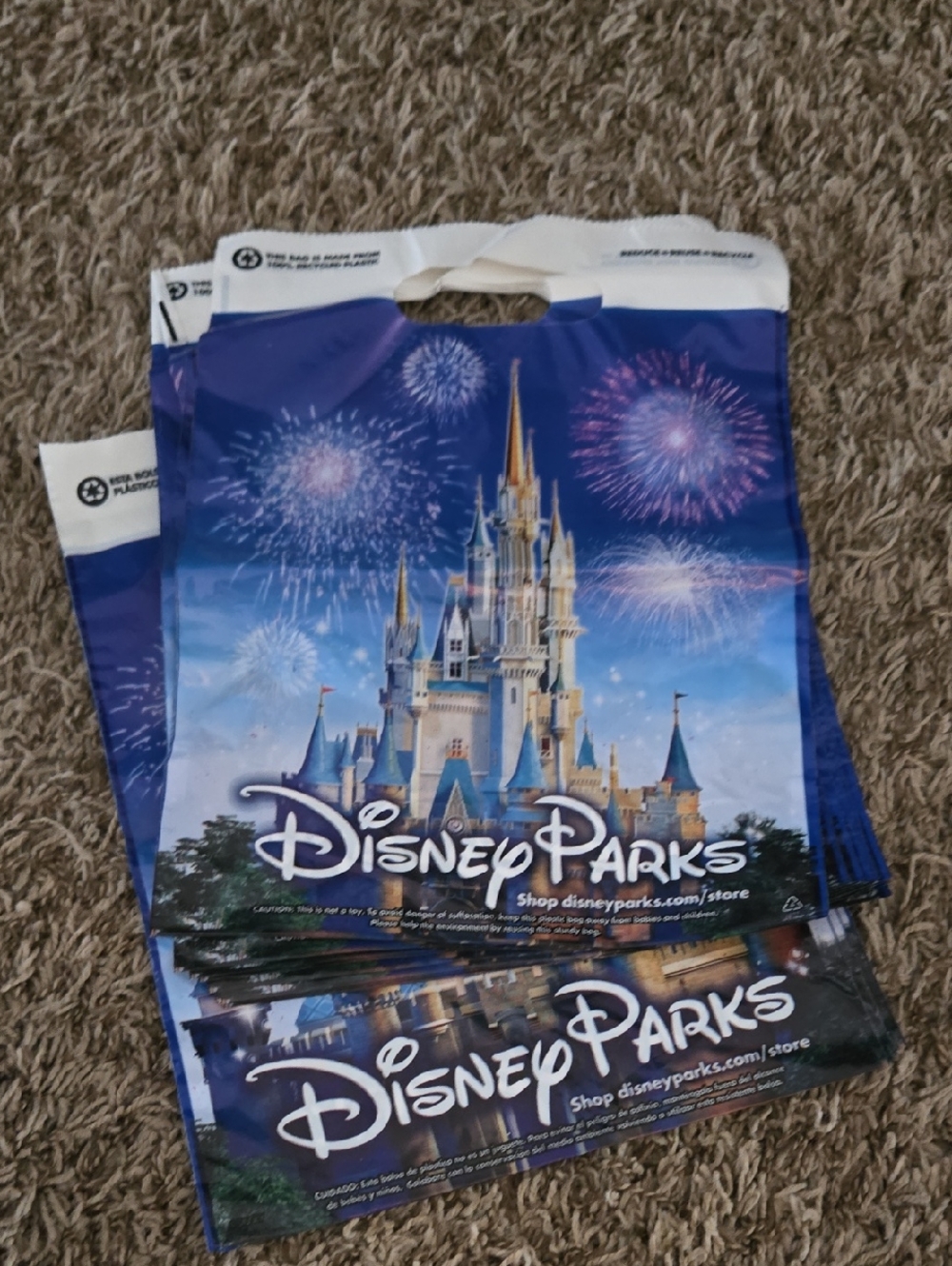 10 Disney Parks Blue Castle Souvenir Bag